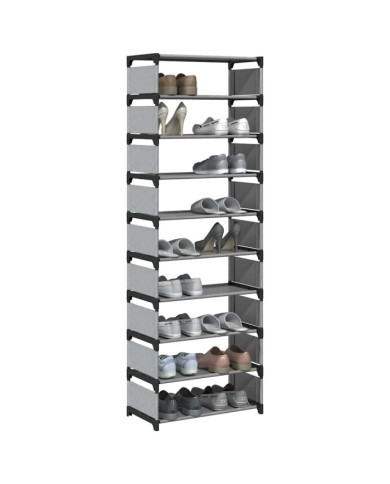 Étagère à chaussures 10 niveaux 54x28x158 cm tissu non-tissé | Mobilier & Déco