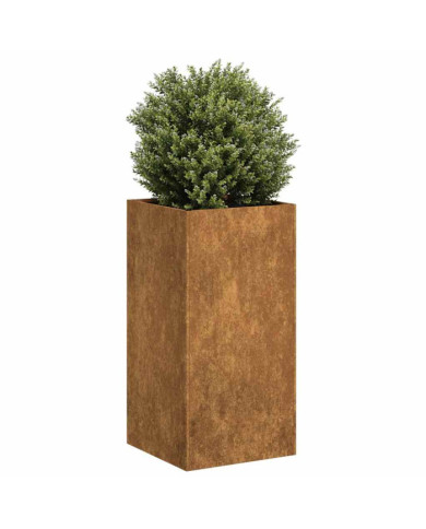 Jardinière rouillé 40x40x80 cm acier inoxydable | Mobilier & Déco