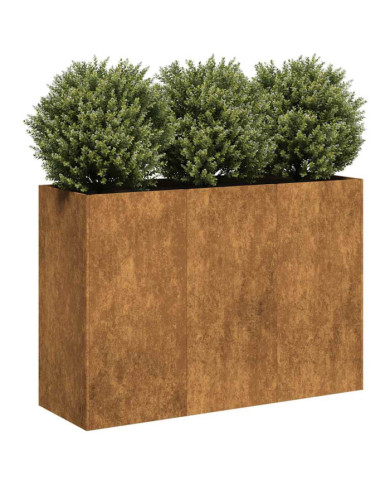 Jardinière rouillé 120x40x80 cm acier inoxydable | Mobilier & Déco