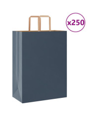 Sacs en papier 250 pcs avec poignées bleu 32x17x44 cm | Mobilier & Déco