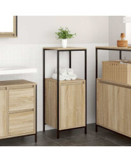 Meuble de salle de bain avec étagères chêne sonoma 36x35x95 cm | Mobilier & Déco