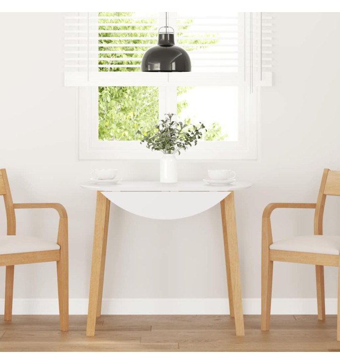 Table à manger naturel bois massif et caoutchouc | Mobilier & Déco