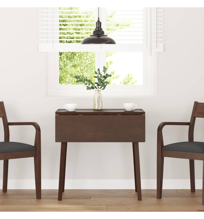 Table à manger marron bois massif et caoutchouc | Mobilier & Déco
