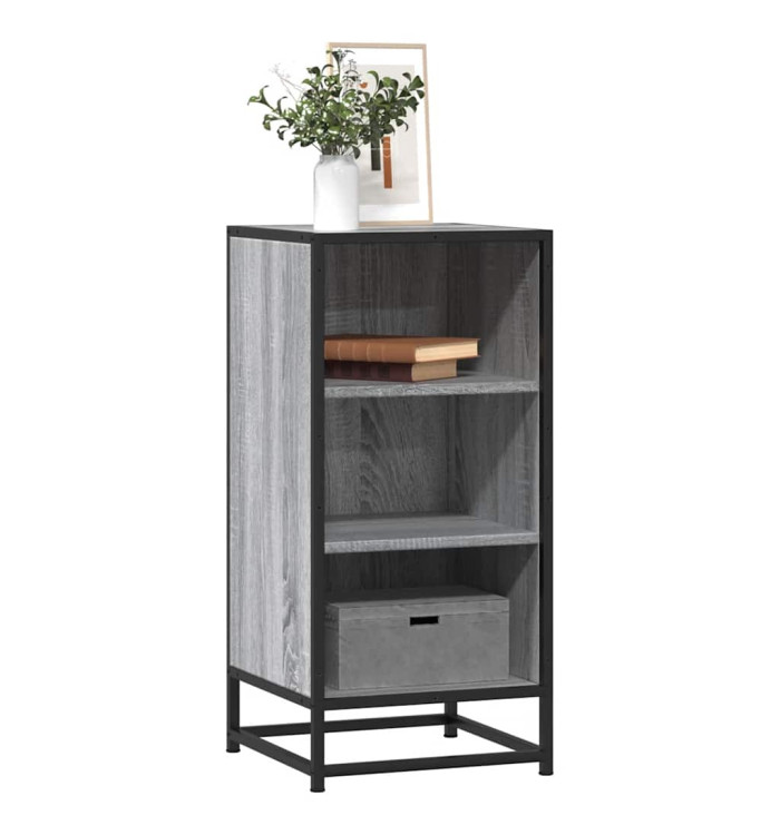 Buffet sonoma gris 35,5x35x76 cm bois d'ingénierie et métal | Mobilier & Déco