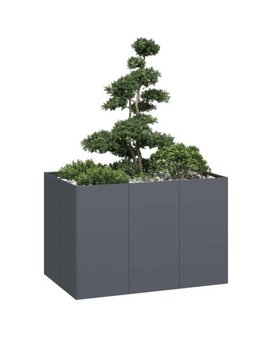 Jardinière anthracite 120x80x80 cm acier | Mobilier & Déco