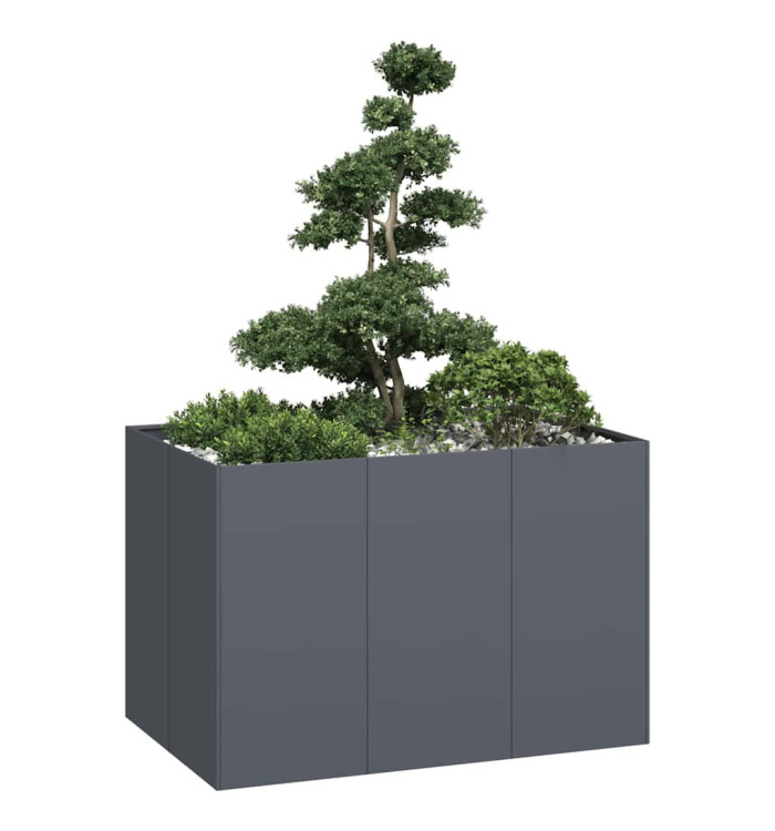 Jardinière anthracite 120x80x80 cm acier | Mobilier & Déco