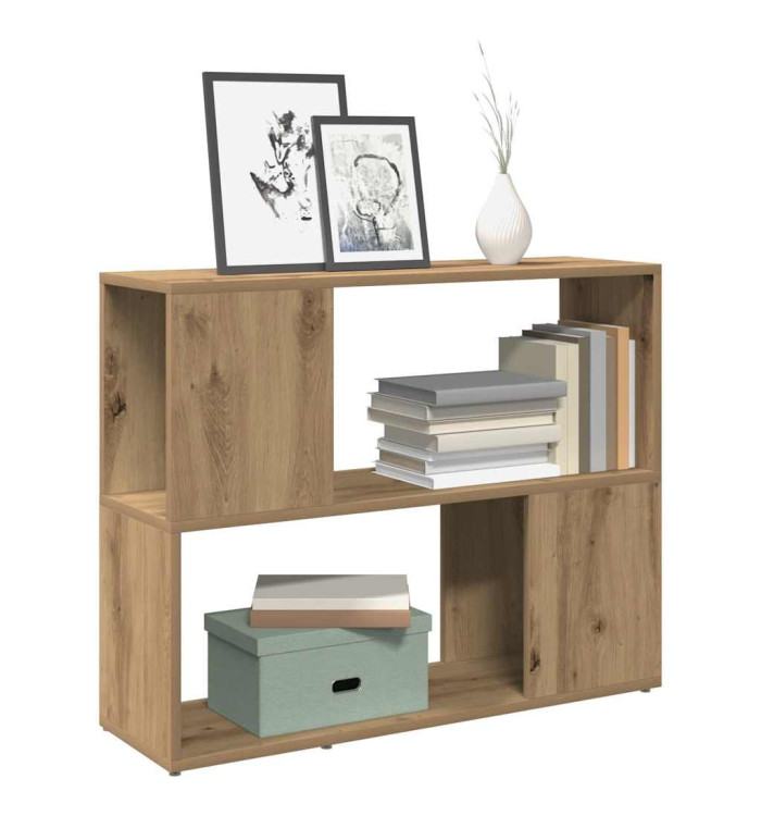 Bibliothèque/Séparateur de pièce chêne artisanal 80x24x63 cm | Mobilier & Déco