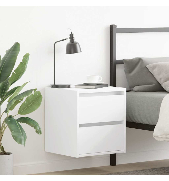 Tables de chevet murales 2 pcs blanc 38x34x40 cm | Mobilier & Déco