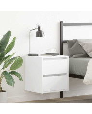 Tables de chevet murales 2 pcs blanc 38x34x40 cm | Mobilier & Déco