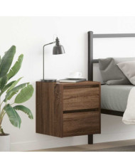 Tables de chevet murales 2 pcs chêne marron 38x34x40 cm | Mobilier & Déco