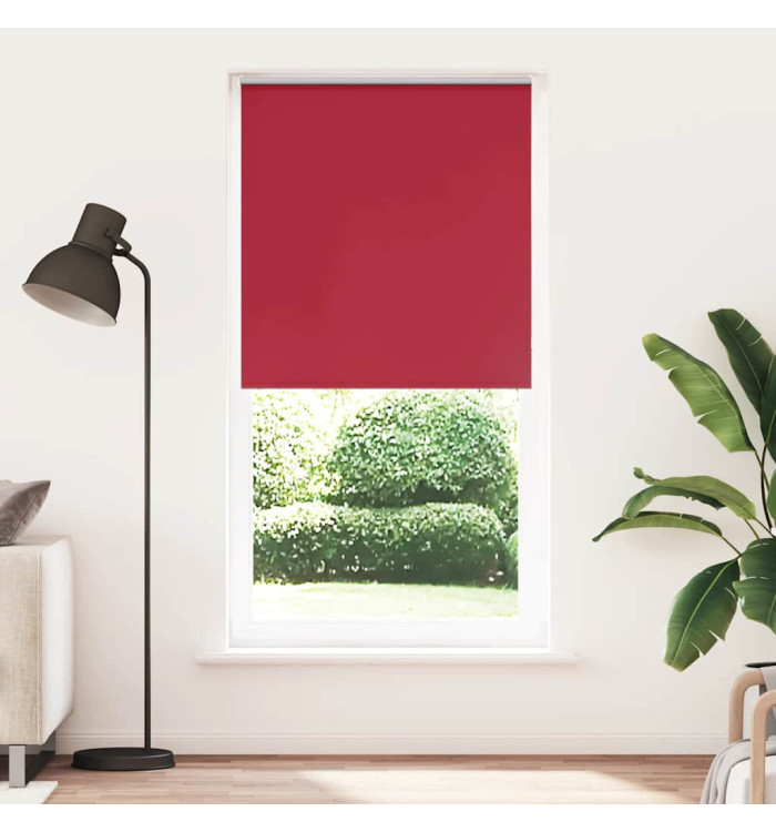 Store enrouleur occultant rouge largeur du tissu 110,7 cm | Mobilier & Déco