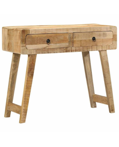 Table console 90x32x75 cm bois massif de manguier brut | Mobilier & Déco