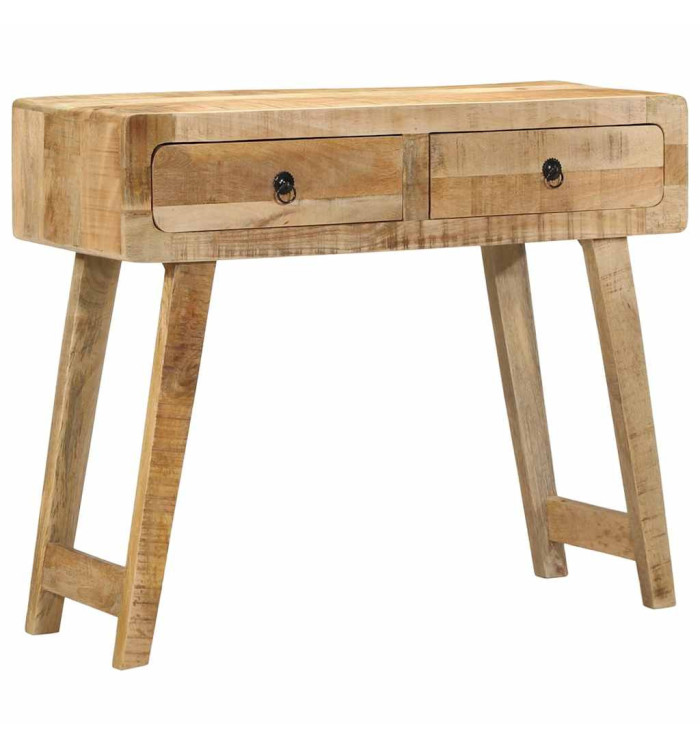 Table console 90x32x75 cm bois massif de manguier brut | Mobilier & Déco