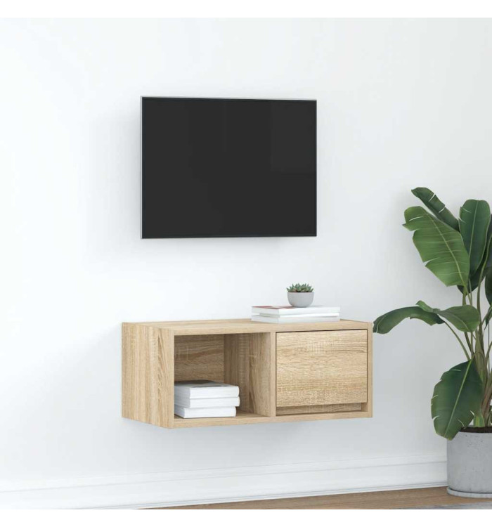 Meuble TV chêne sonoma 60x31x25,5 cm bois d'ingénierie | Mobilier & Déco