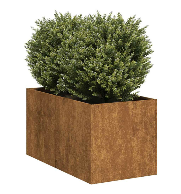 Jardinière rouillé 40x80x40 cm acier inoxydable | Mobilier & Déco