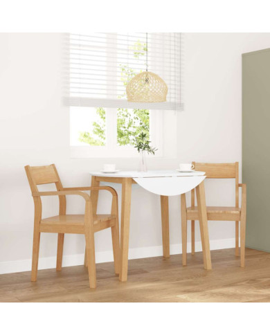 Chaises à manger 2 pcs bois massif naturel caoutchouc | Mobilier & Déco