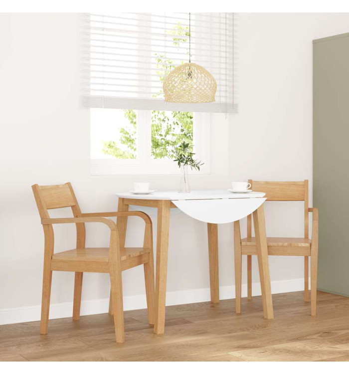 Chaises à manger 2 pcs bois massif naturel caoutchouc | Mobilier & Déco