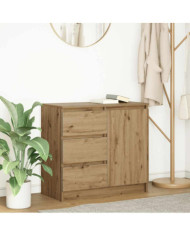 Buffet avec tiroir chêne artisanal 71x35x65 cm bois ingénierie | Mobilier & Déco