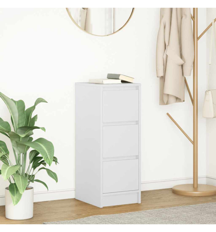 Buffet blanc 29,5x34x76 cm bois d'ingénierie | Mobilier & Déco