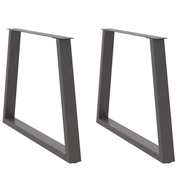 Pieds de table à manger en forme de V 2 pièces Anthracite 100 x (72-73,3) cm Acier | Mobilier & Déco