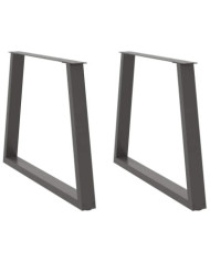 Pieds de table à manger en forme de V 2 pièces Anthracite 100 x (72-73,3) cm Acier | Mobilier & Déco