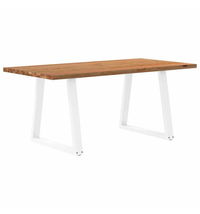 Table à manger marron clair bois de chêne massif rectangulaire | Mobilier & Déco