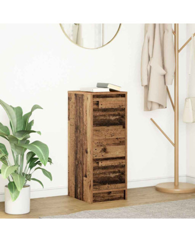Buffet vieux bois 29,5x34x76 cm bois d'ingénierie | Mobilier & Déco