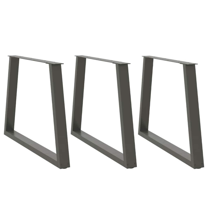Pieds de table à manger en forme de V 3 pièces Anthracite 90 x (72-73,3) cm Acier | Mobilier & Déco