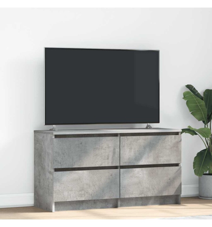 Meuble TV gris béton 100x35x54 cm bois d'ingénierie | Mobilier & Déco