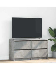 Meuble TV gris béton 100x35x54 cm bois d'ingénierie | Mobilier & Déco