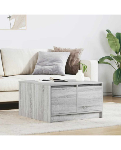 Table basse avec tiroirs sonoma gris 70,5x70x40 cm | Mobilier & Déco