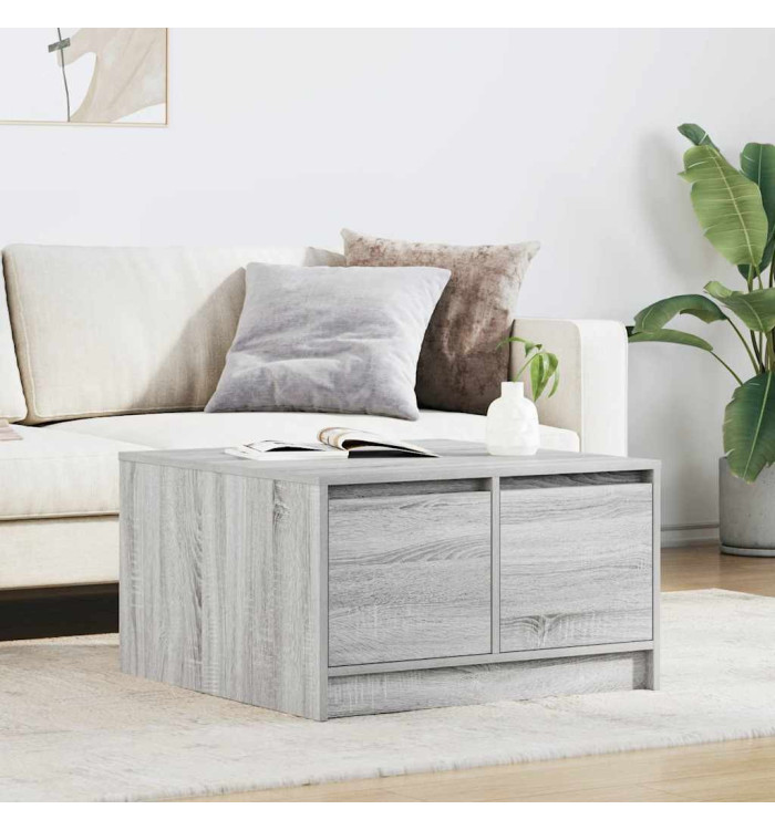 Table basse avec tiroirs sonoma gris 70,5x70x40 cm | Mobilier & Déco