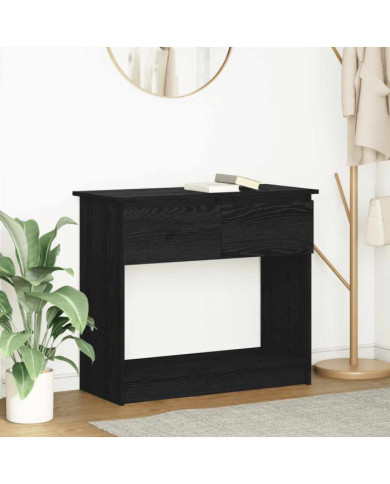 Table console avec tiroirs noir 85,5x38,5x74,5 cm | Mobilier & Déco