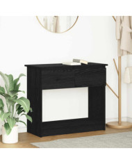 Table console avec tiroirs noir 85,5x38,5x74,5 cm | Mobilier & Déco