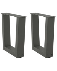 Pieds de table basse en forme de V, 2 pièces, anthracite, 40 x (30-31,3) cm, acier | Mobilier & Déco