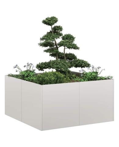 Jardinière 80x80x40 cm acier inoxydable | Mobilier & Déco