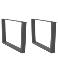 Pieds de table basse en forme de V, 2 pièces, anthracite, 70 x (42-43,3) cm, acier | Mobilier & Déco