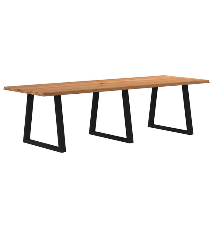 Table à manger avec bord naturel 280x100x74cm bois massif chêne | Mobilier & Déco
