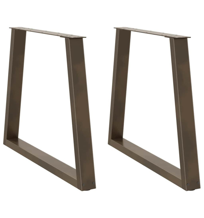 Pieds de table à manger en forme de V 2 pièces Acier naturel 80 x (72-73,3) cm Acier | Mobilier & Déco