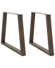 Pieds de table à manger en forme de V 2 pièces Acier naturel 80 x (72-73,3) cm Acier | Mobilier & Déco