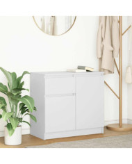 Buffet avec tiroir blanc 71x35x65 cm bois d'ingénierie | Mobilier & Déco