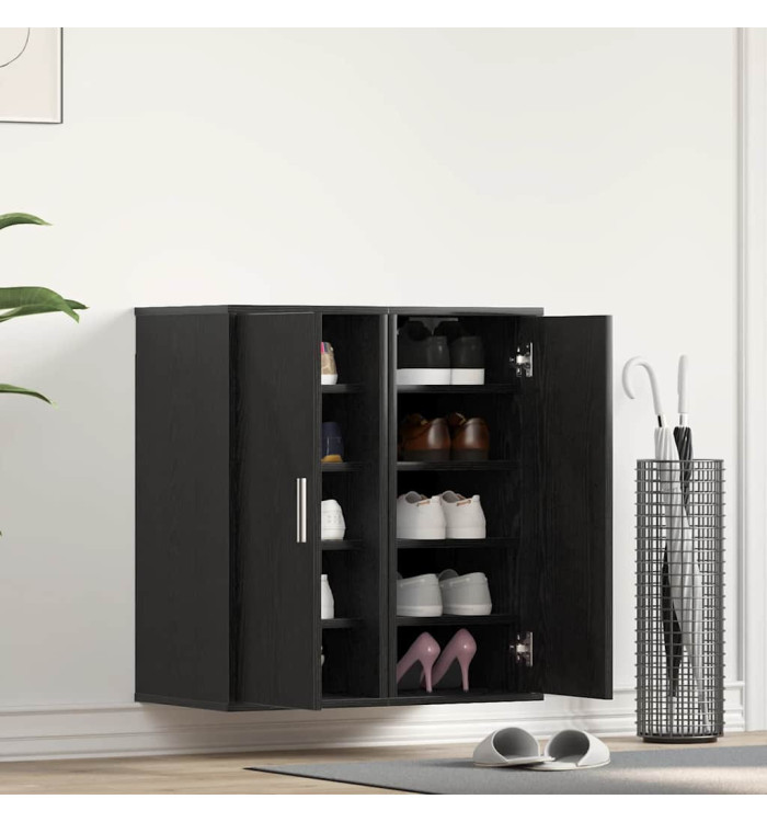 Armoires à chaussures 2 pcs chêne noir 32x35x70 cm | Mobilier & Déco