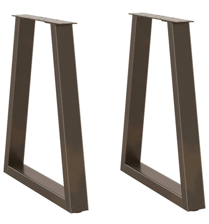 Pieds de table à manger en forme de V 2 pièces Acier naturel 50 x (72-73,3) cm Acier | Mobilier & Déco