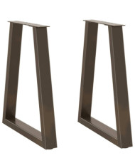 Pieds de table à manger en forme de V 2 pièces Acier naturel 50 x (72-73,3) cm Acier | Mobilier & Déco