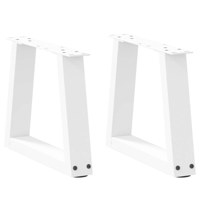Pieds de table basse en forme de V, 2 pièces, blanc, 30 x (30-31,3) cm, acier | Mobilier & Déco