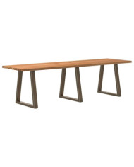 Table à manger marron clair 280x80x74 cm rectangulaire | Mobilier & Déco