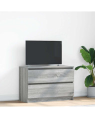 Meuble TV sonoma gris 80x35x54 cm bois d'ingénierie | Mobilier & Déco