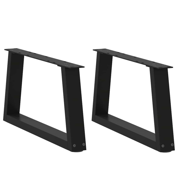 Pieds de table basse en forme de V, 2 pièces, noir, 50 x (30-31,3) cm, acier | Mobilier & Déco