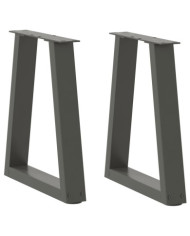 Pieds de table basse en forme de V 2 pièces Anthracite 28 x (42-43,3) cm Acier | Mobilier & Déco