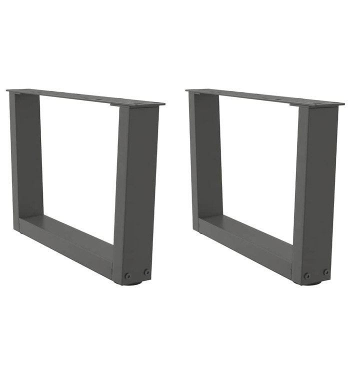 Pieds de table basse en forme de V, 2 pièces, anthracite, 50 x (30-31,3) cm, acier | Mobilier & Déco